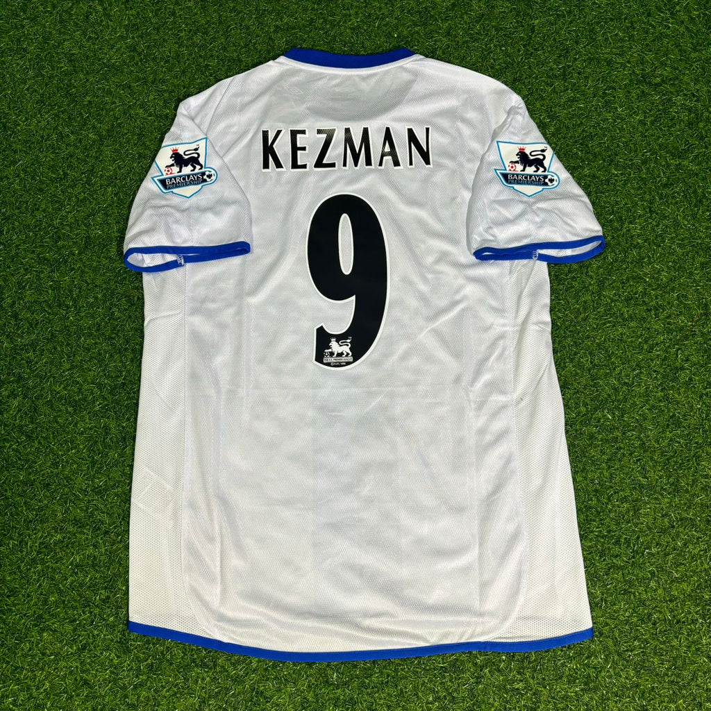 2004/05 Mateja Kezman #9 Chelsea Away Retro Football Jersey – Back View