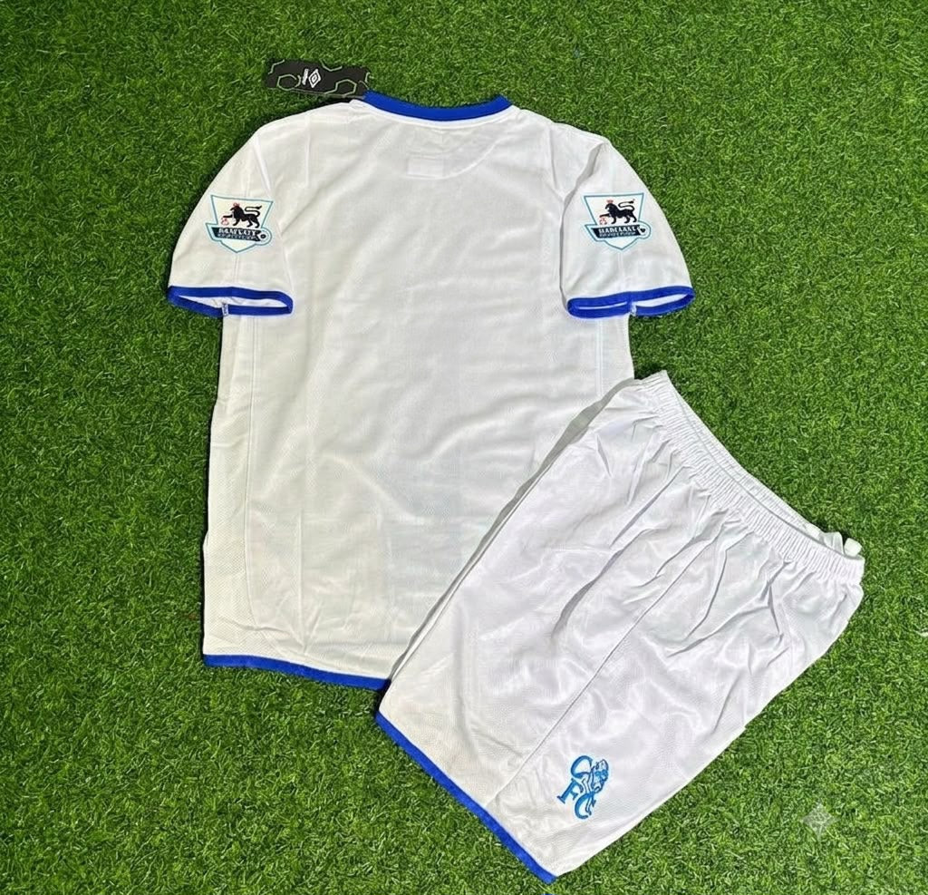 2004/05 Chelsea Away Retro Kids White Football Jersey – Front View
