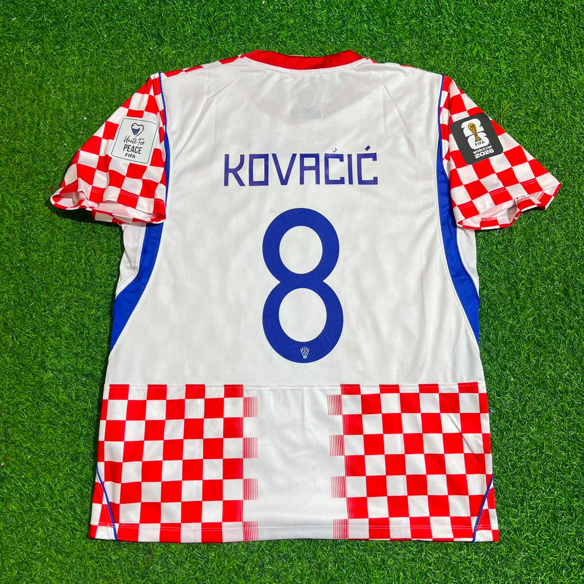 Mateo Kovacic Croatia 2026 World Cup Home Football Jersey – Back View
