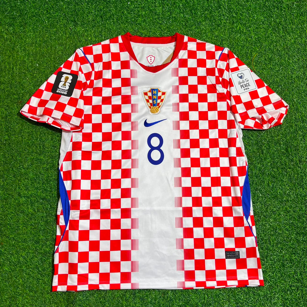 Mateo Kovacic Croatia 2026 World Cup Home Football Jersey – Front View