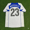 2004/05 Marco Materazzi Inter Milan Retro White Football Jersey – Back View