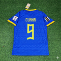 Brazil 2026 World Cup Blue New Season Football Jersey – Matheus Cunha 9- – Back View