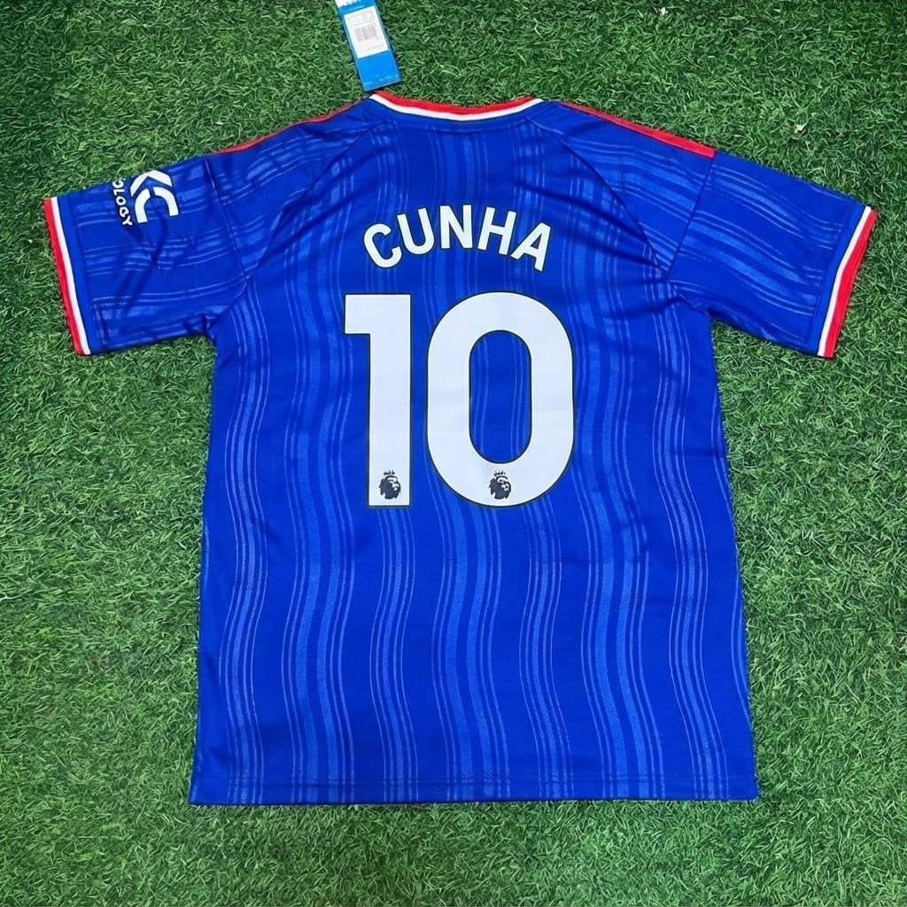 Matheus Cunha #10 Manchester United Blue New Season 2027 Jersey – Back View