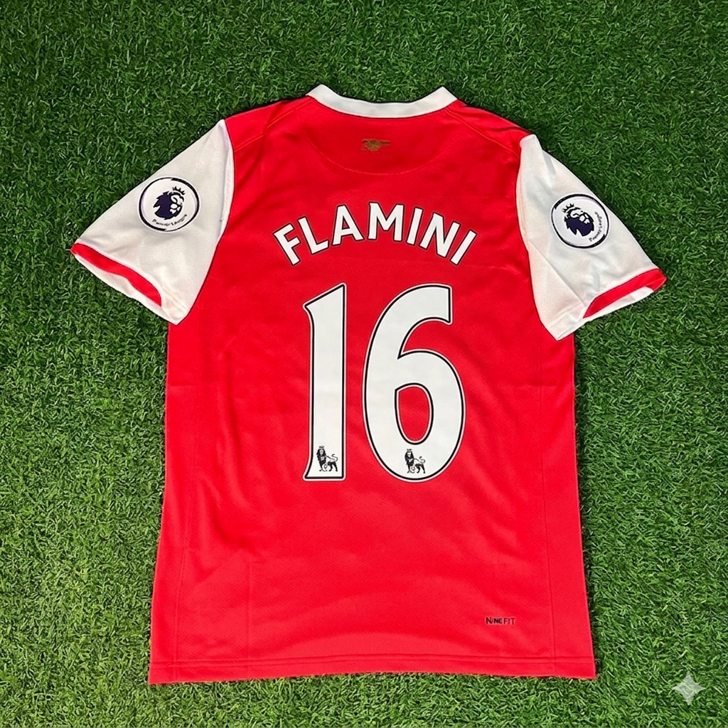 Arsenal 2006/2008 Season Retro Jersey – Mathieu Flamin #16 – Back View