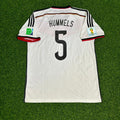 2014 Germany World Cup Mats Hummels Deutschland White Retro Football Jersey – Back View