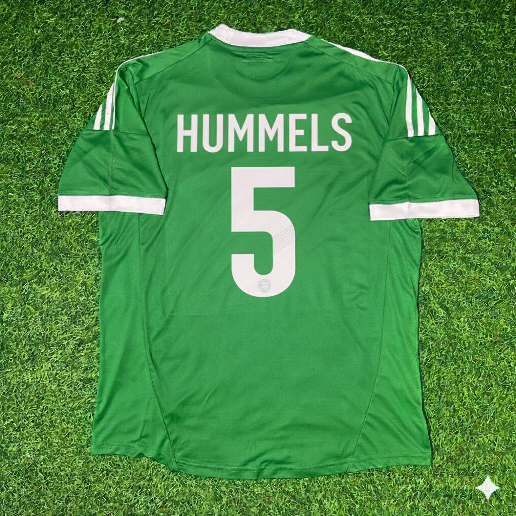 Germany EURO 2012 Green Retro Football Jersey – Mats Hummels – Back View
