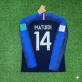 France 2018 World Cup Final Long Sleeve Retro Football Jersey – Blaise Matuidi – Back View