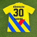1993/96 Maurizio Gaudino Eintracht Frankfurt Retro Gelbes Fußballtrikot Jersey – Back View