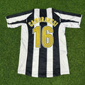 Mauro Camoranesi #16 Juventus 2004-2005 Black White Home Retro Football Jersey – Back View
