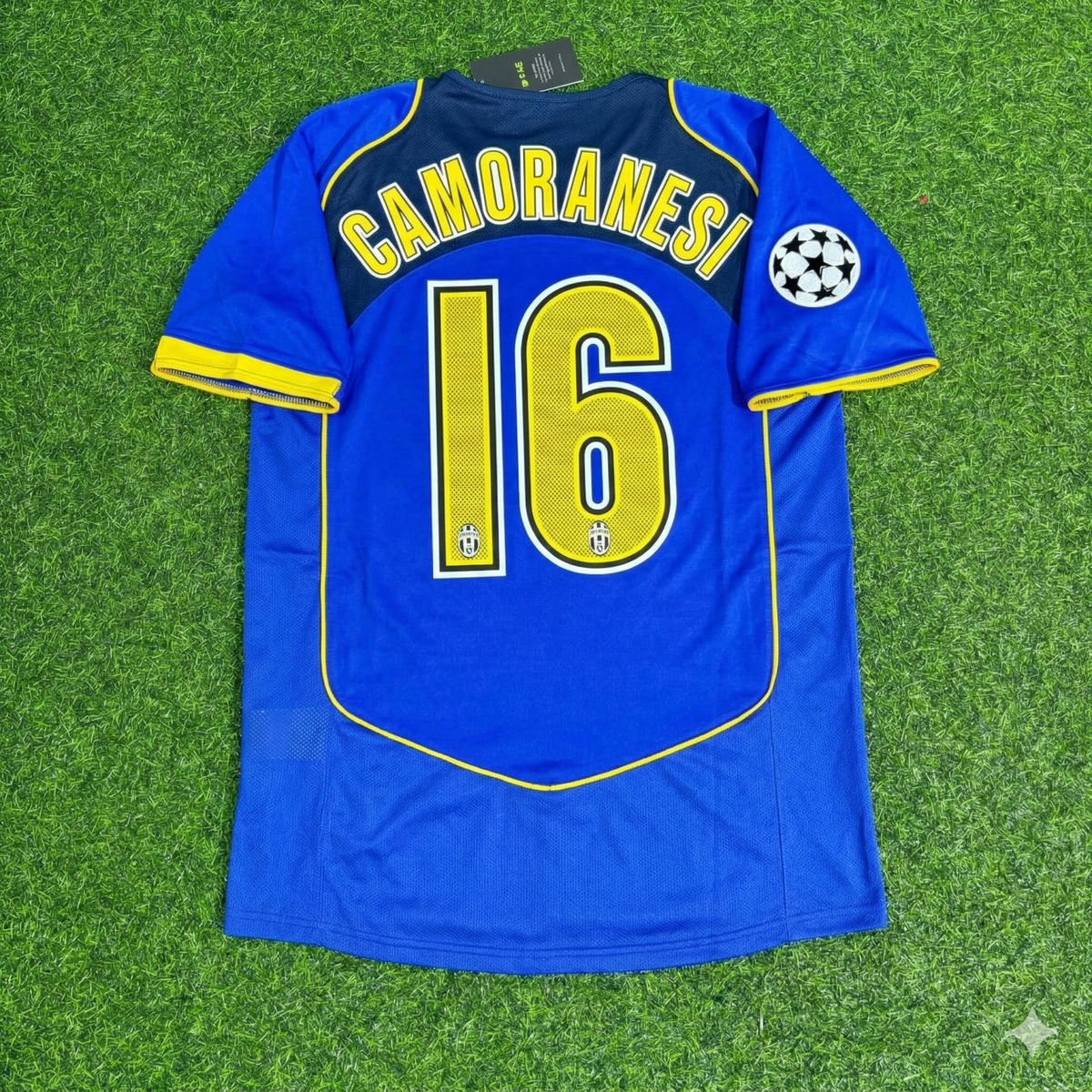 Juventus 2004-2005 Blue Retro Jersey | Kit | | – Mauro Camoranesi – Back View