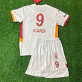 Mauro Icardi 9 Galatasaray Beyaz Cocuk Formasi Kids Kit Set – Back View