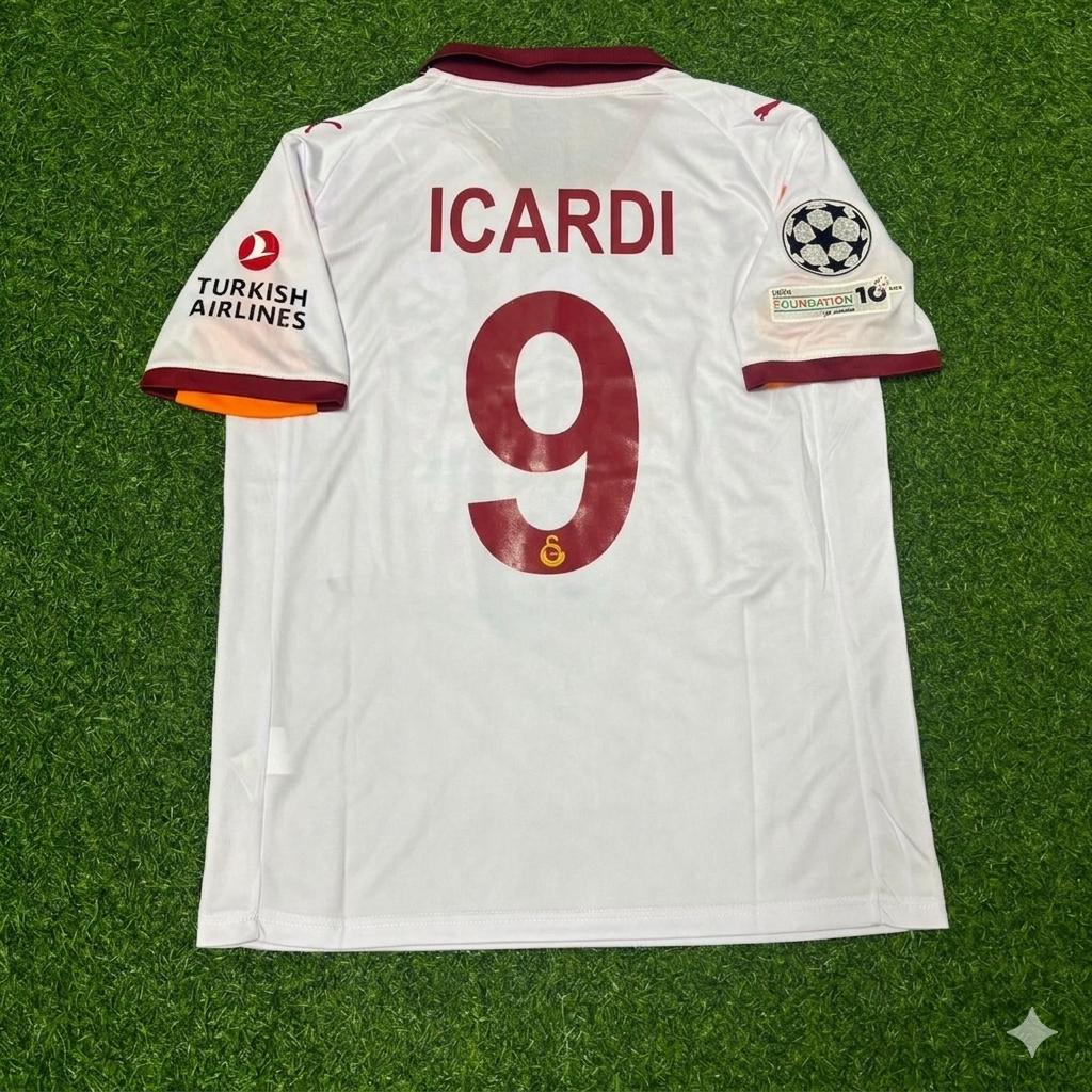 2025/26 Mauro Icardi #9 Galatasaray Away Champions League Football Jersey – Back View