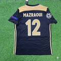 Ajax 2018–2019 Champions League Black Retro Football Jersey – Noussair Mazraoui – Back View