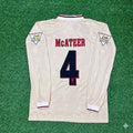 Jason McAteer Liverpool 1996 1997 Retro Away White Long Sleeve Jersey – Back View