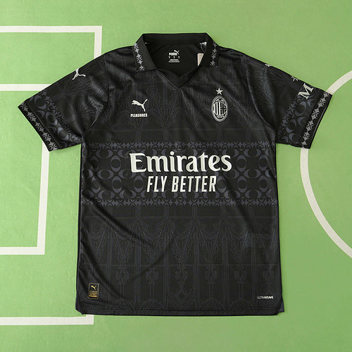 23/24 AC Milan Black Jersey – Front View