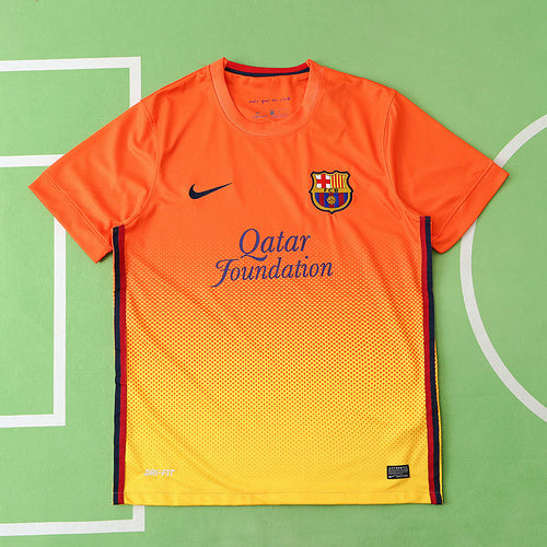 2012 Carles Puyol 5 Barcelona 2013 Orange Retro Football Jersey – 5