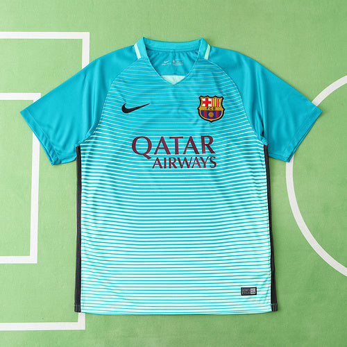 Barcelona 15/16 Blue Retro Football Jersey – Front View