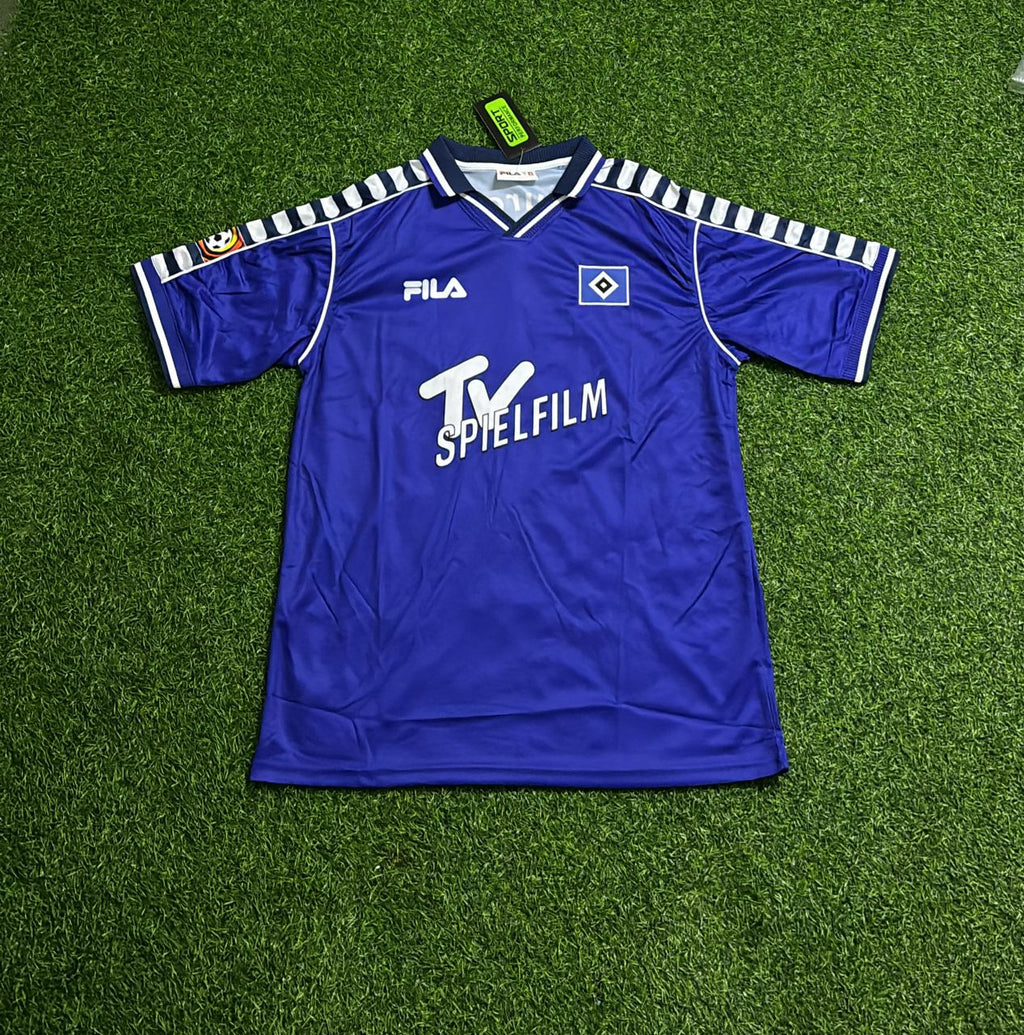Mehdi Mahdavikia Hamburger SV 2000-2001 Retro Heimtrikot Rot – Front View