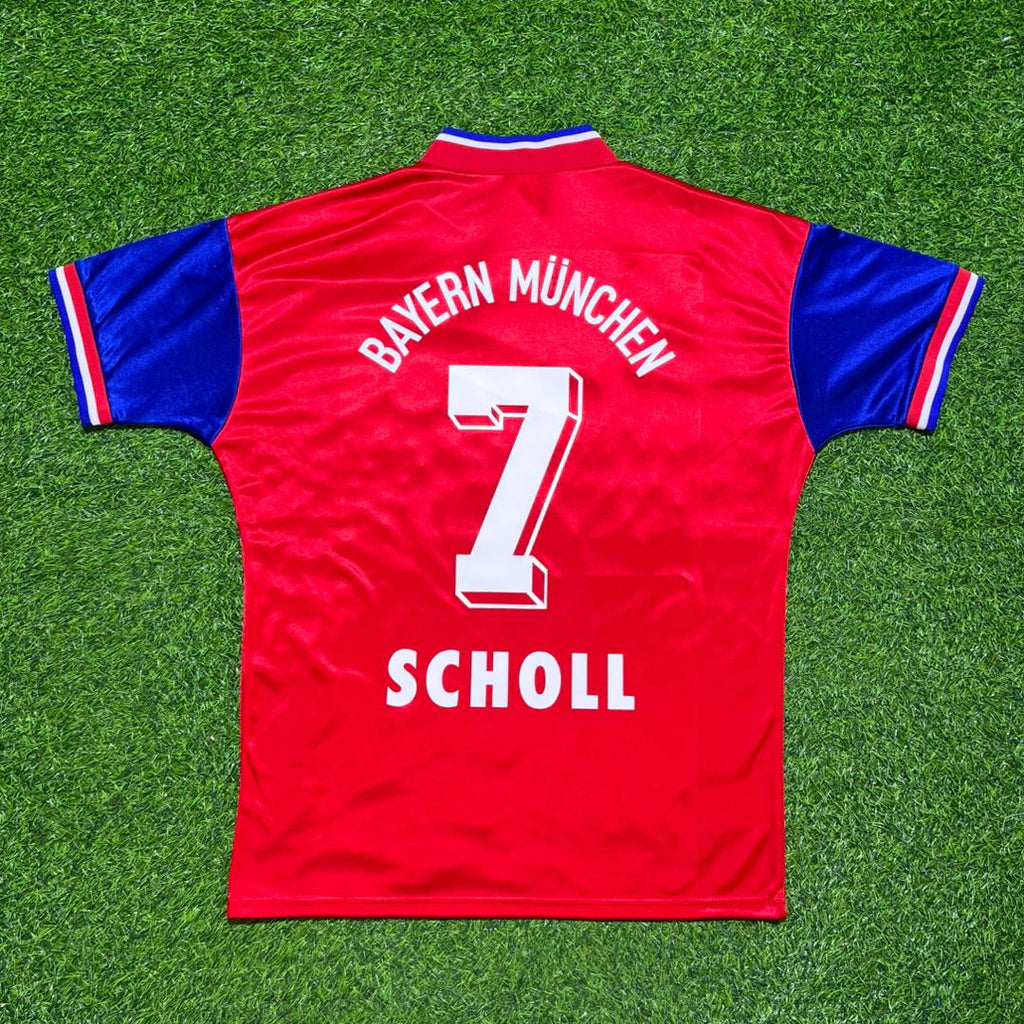 Mehmet Scholl #7 Bayern München 1993 1995 Heim Retro – Back View