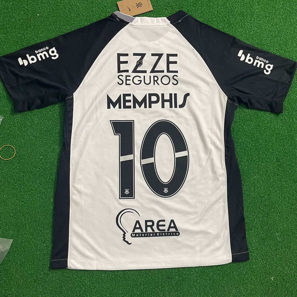 Memphis Depay #10 Corinthians 2026 White Kit Jersey – Back View