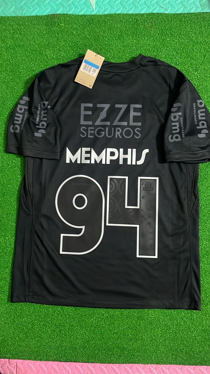 Memphis Depay #94 Corinthians Black Kit Jersey – 5