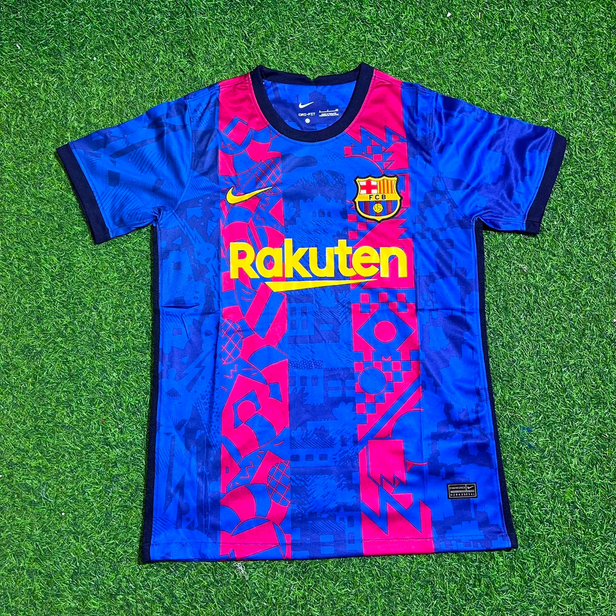Memphis Depay #9 Barcelona 2021-22 Season Third Retro Jersey – Front View