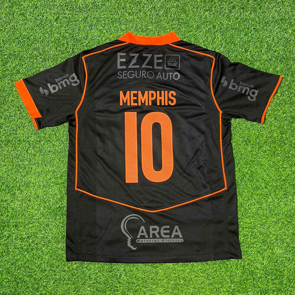 2025/26 Corinthians Orange New Football Jersey – Memphis Depay – Back View