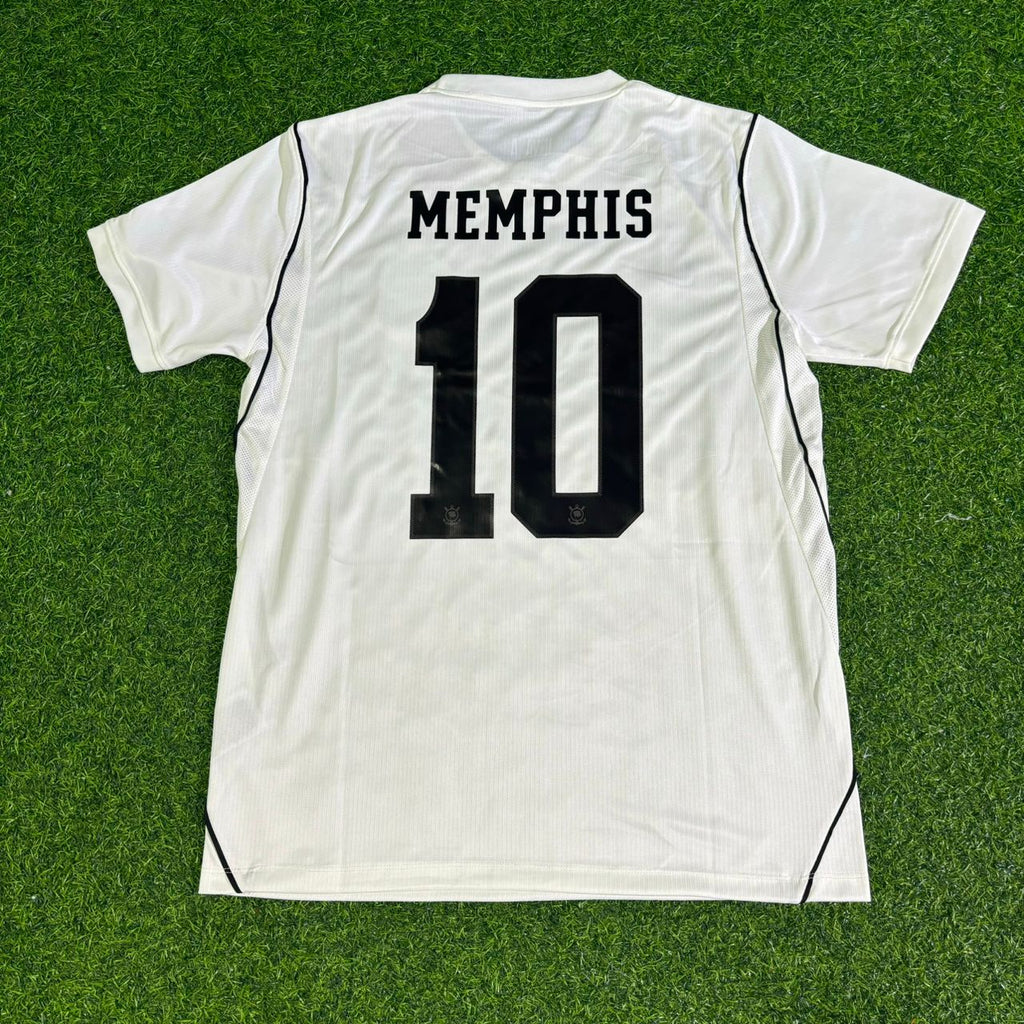 2026/27 Memphis Depay Corinthians Home White Football Jersey – Back View