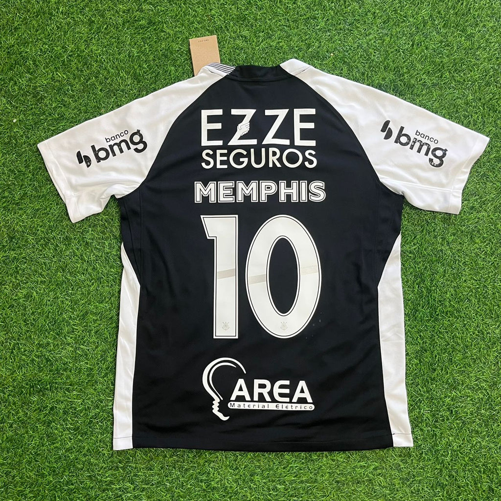Memphis Depay #10 Corinthians 2026 Black Soccer Kit Jersey – Back View