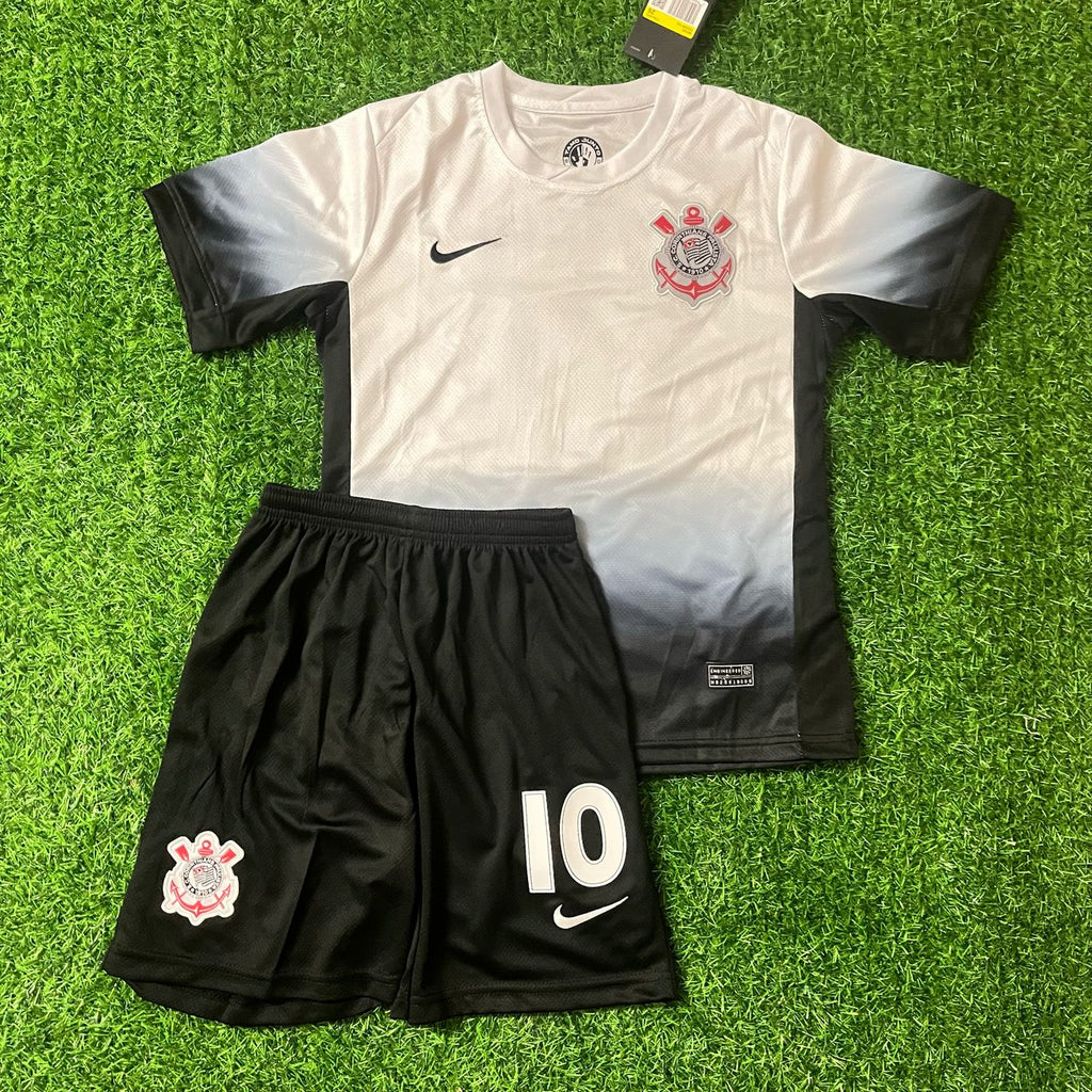 Memphis Depay Corinthians #10 Kids Kit Jersey KinderTrikot – Front View