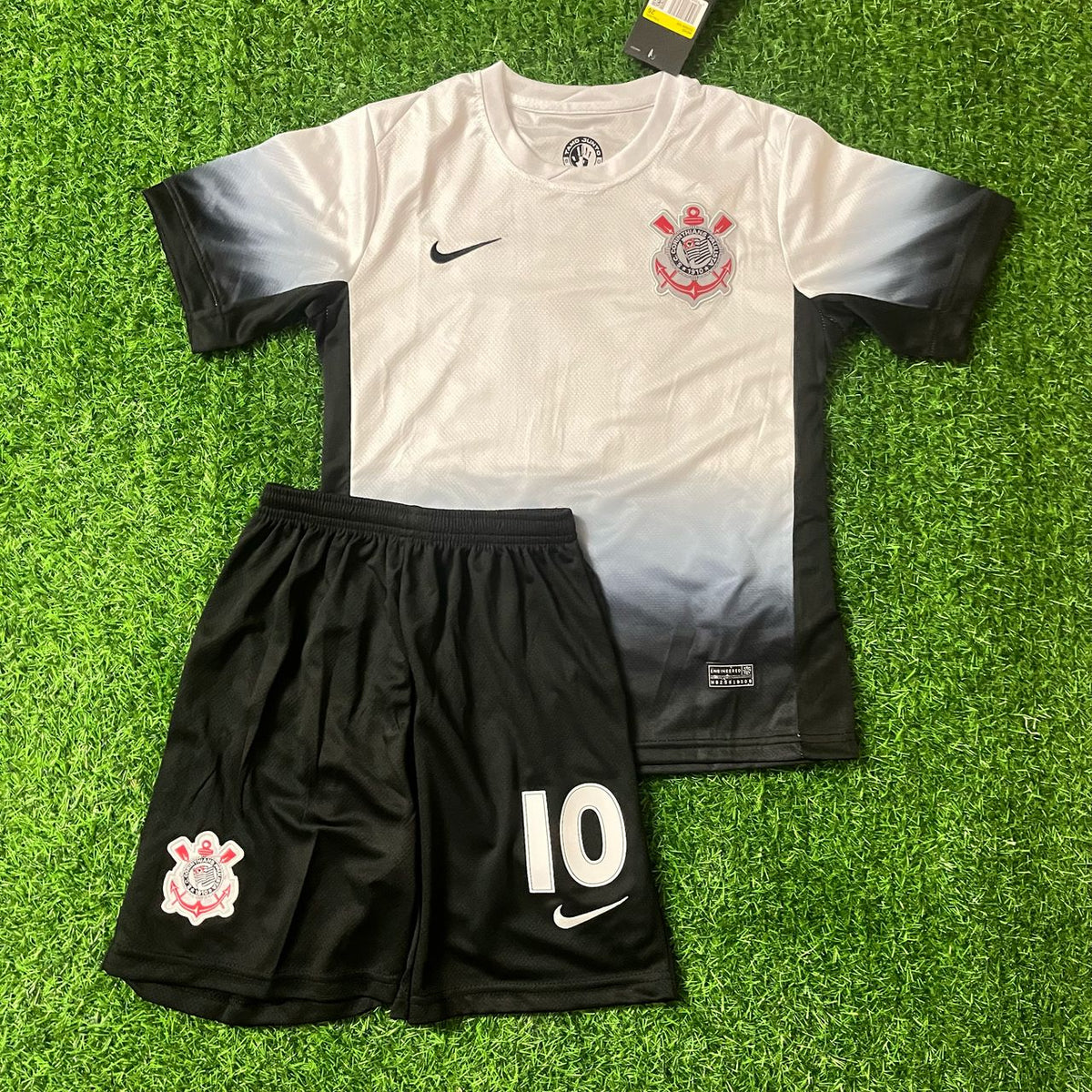 Memphis Depay Corinthians #10 Kids Kit Jersey KinderTrikot – Front View