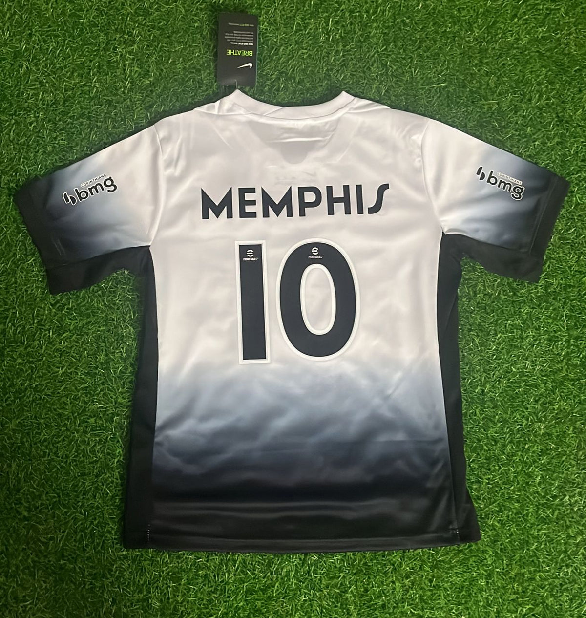 Memphis Depay Corinthians #10 Kids Kit Jersey KinderTrikot – Detailed View
