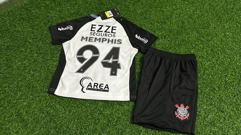 Memphis Depay Corinthians Kids Football Jersey EnfantMaillot – Back View