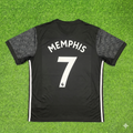 Memphis Depay Manchester United Black Retro Football Jersey – Back View
