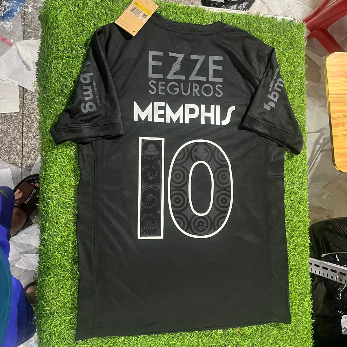 Memphis Depay #10 Corinthians Black Kit Jersey – 10