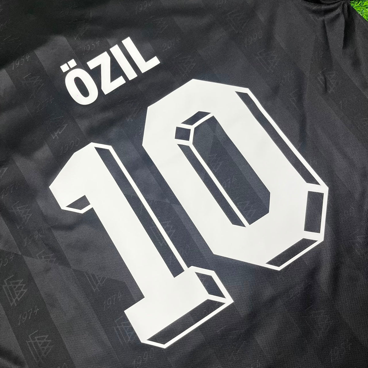 Germany Black Retro Football Jersey – Mesut Özil 10 – Detailed View