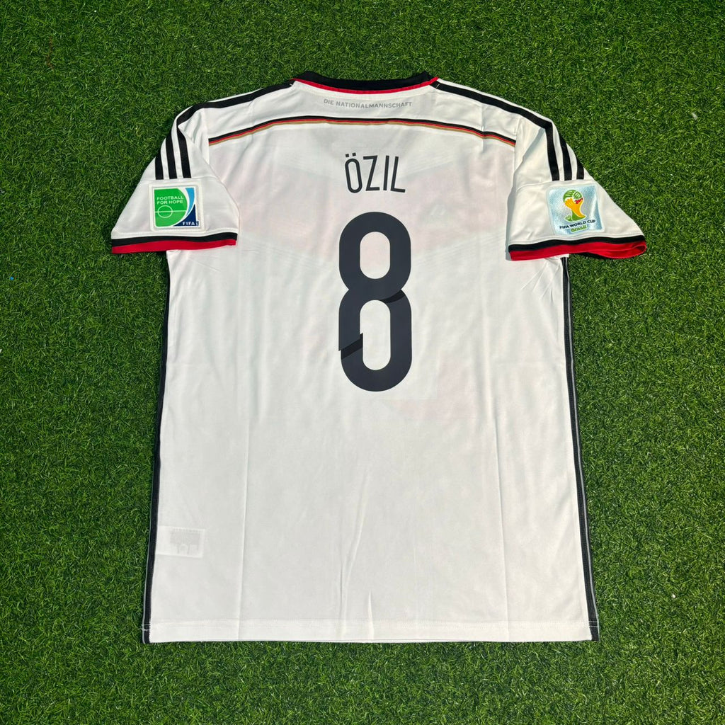 Mesut Ozil #8 Germany 2014 World Cup Champion Home Retro Jersey – Back View