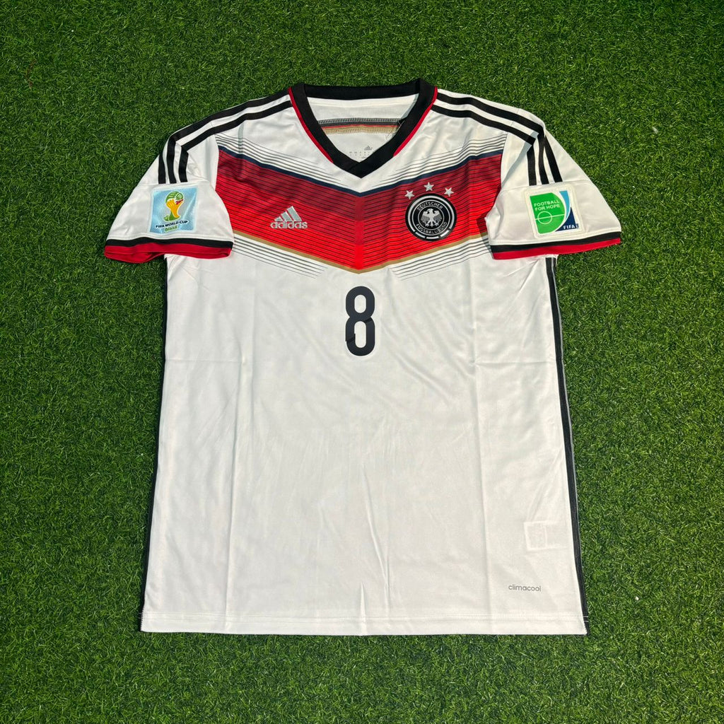 Mesut Ozil #8 Germany 2014 World Cup Champion Home Retro Jersey – Front View