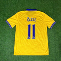 Mesut Özil – Arsenal 2013/2014 Yellow Retro Kit Jersey – Back View