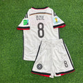 2014 Germany World Cup Mesut Özil White Kids Retro Football Jersey – Back View