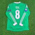 Germany EURO 2012 Long Sleeve Green Retro Football Jersey – Mesut Ozil – Back View