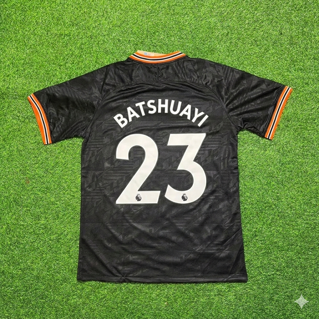 Chelsea 2019/2020 Away Black Retro Football Jersey – Michy Batshuayi 23- – Back View