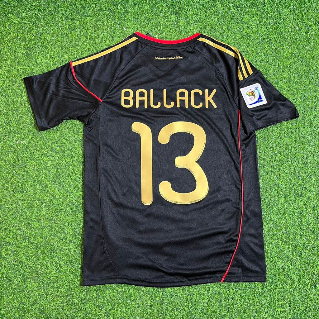 Michael Ballack - Germany Deutschland 2010 World Cup Black Jersey – Back View