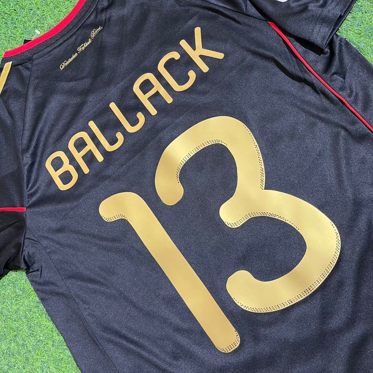 Michael Ballack - Germany Deutschland 2010 World Cup Black Jersey – Detailed View