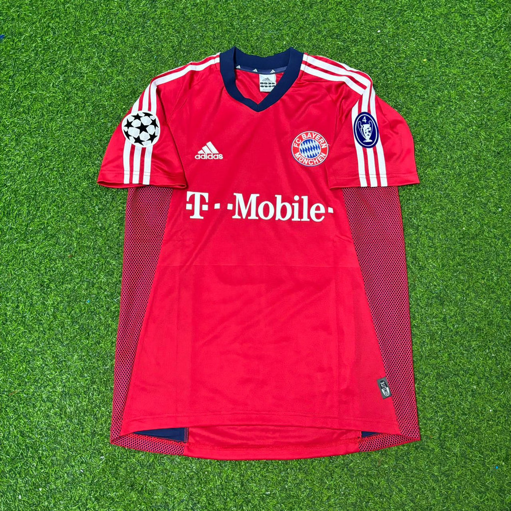 Bayern München 2002-2003 Home Red Retro Football Jersey – Michael Ballack – Front View