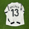 Germany 2006 World Cup Long Sleeve White Football Jersey – Michael Ballack – Back View