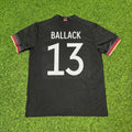 Michael Ballack #13 Germany Black Retro Football Jersey – Back View