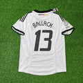 Germany Deutschland 2002 World Cup Japan Korea White Retro Jersey – Michael Ballack – Back View
