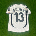 2006 Germany World Cup Michael Ballack Deutschland White Retro Football Jersey – Back View