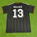 Germany Black Retro Vintage Football Jersey – Michael Ballack 13# – Back View